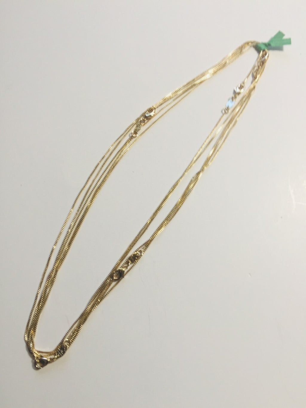 14K GOLD PLATED CHAIN BOX 15/18" WITH LOBSTER CLASP LOT OF 5 PIECES M237 X 5