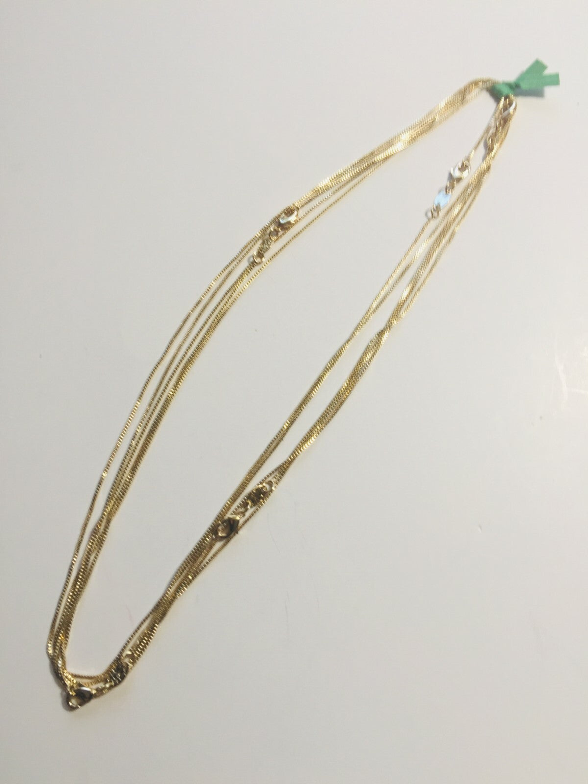 14K GOLD PLATED CHAIN BOX 15/18" WITH LOBSTER CLASP LOT OF 5 PIECES M237 X 5