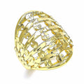 14K GOLD PLATED DOME STYLE RING WITH DIAMOND CUT FINISH SIZE 7, 8, 9, 9.5 M111-3