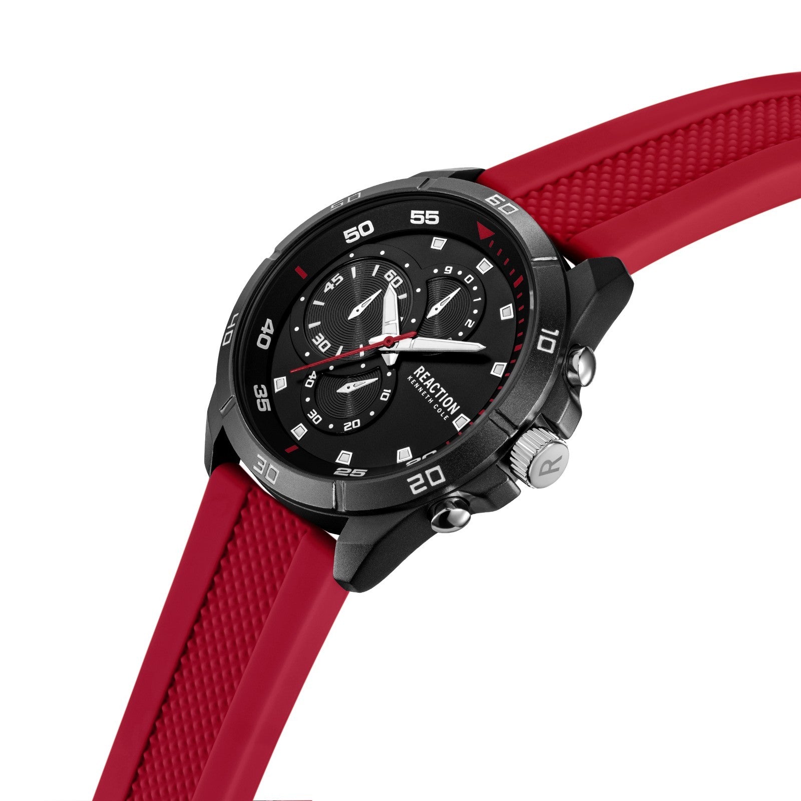 Kenneth Cole Reaction Men's Analog Watch With Red Silicone Strap KRWGM2170004