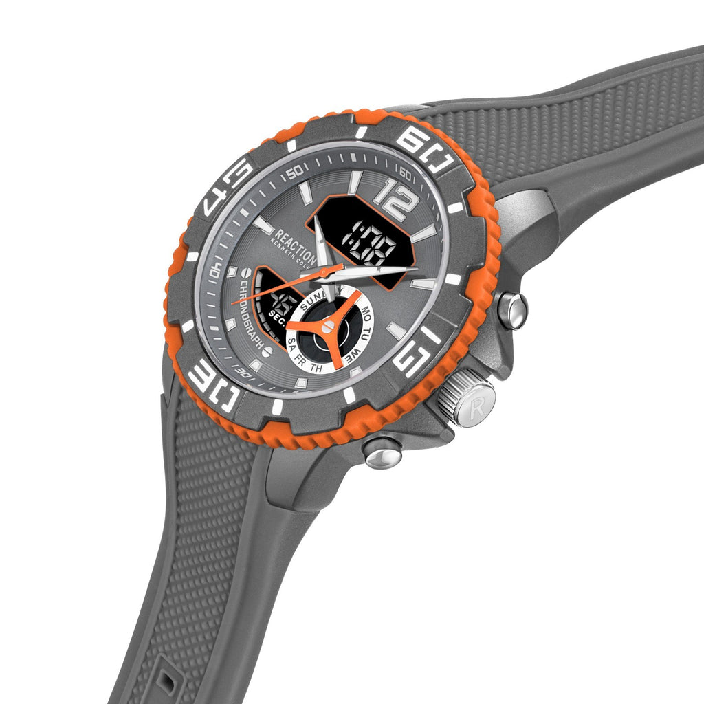 Kenneth Cole Reaction Men's Analog Digital Watch Silicone Strap KRWGP7005803
