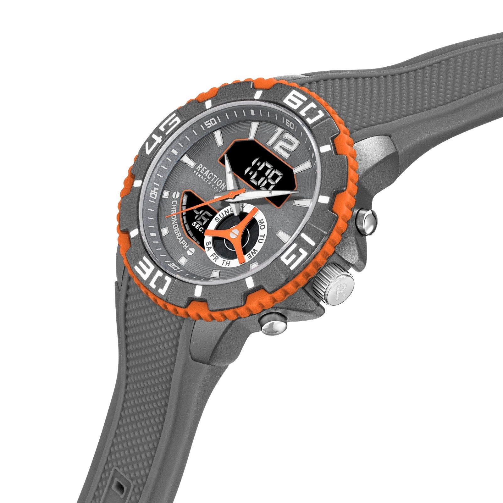 Kenneth Cole Reaction Men's Analog Digital Watch Silicone Strap KRWGP7005803