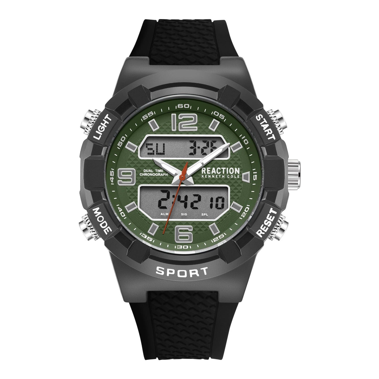 Kenneth Cole Reaction Men's Analog Digital Watch Silicone Strap KRWGP2189201
