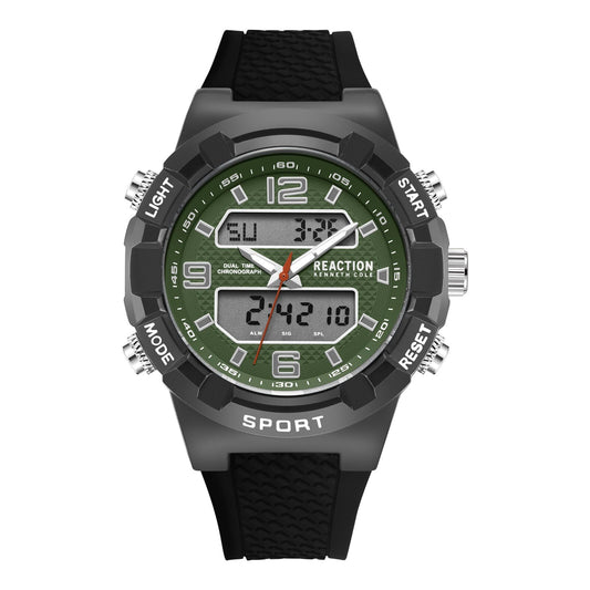 Kenneth Cole Reaction Men's Analog Digital Watch Silicone Strap KRWGP2189201