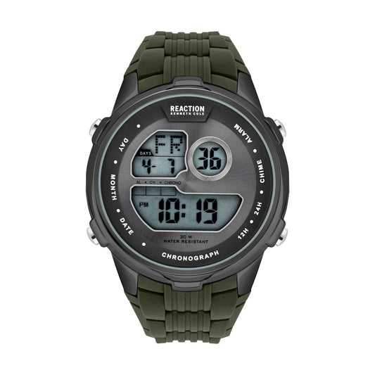 Kenneth Cole Reaction Men's Digital Watch Silicone Strap KRWGP2650702