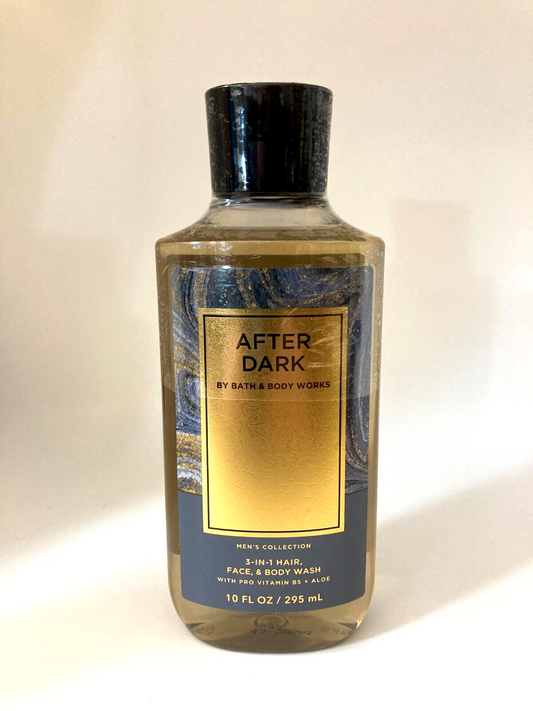 Bath & Body Works Men's After Dark 3-1 Hair Face Body Wash Shower Gel 10oz
