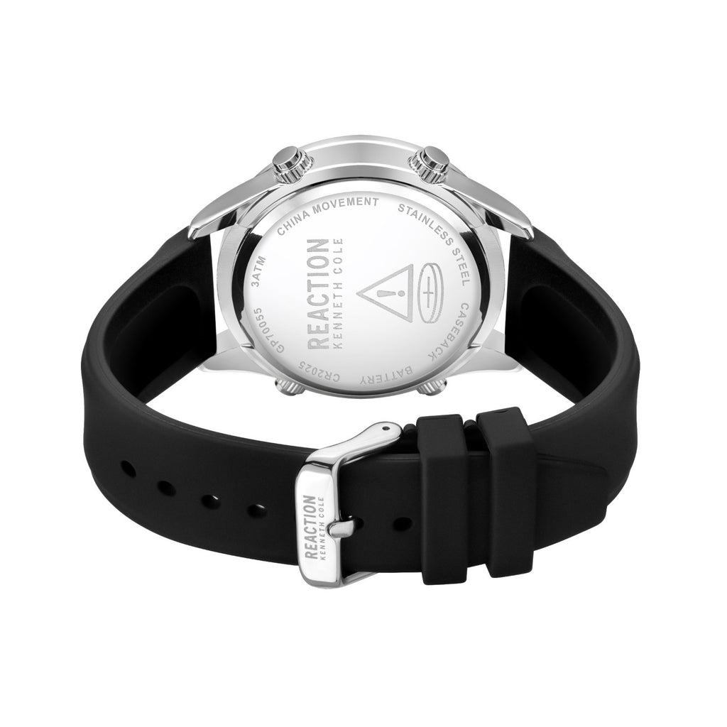Kenneth Cole Reaction Men's Digital Watch With Silicone Strap KRWGP7005501