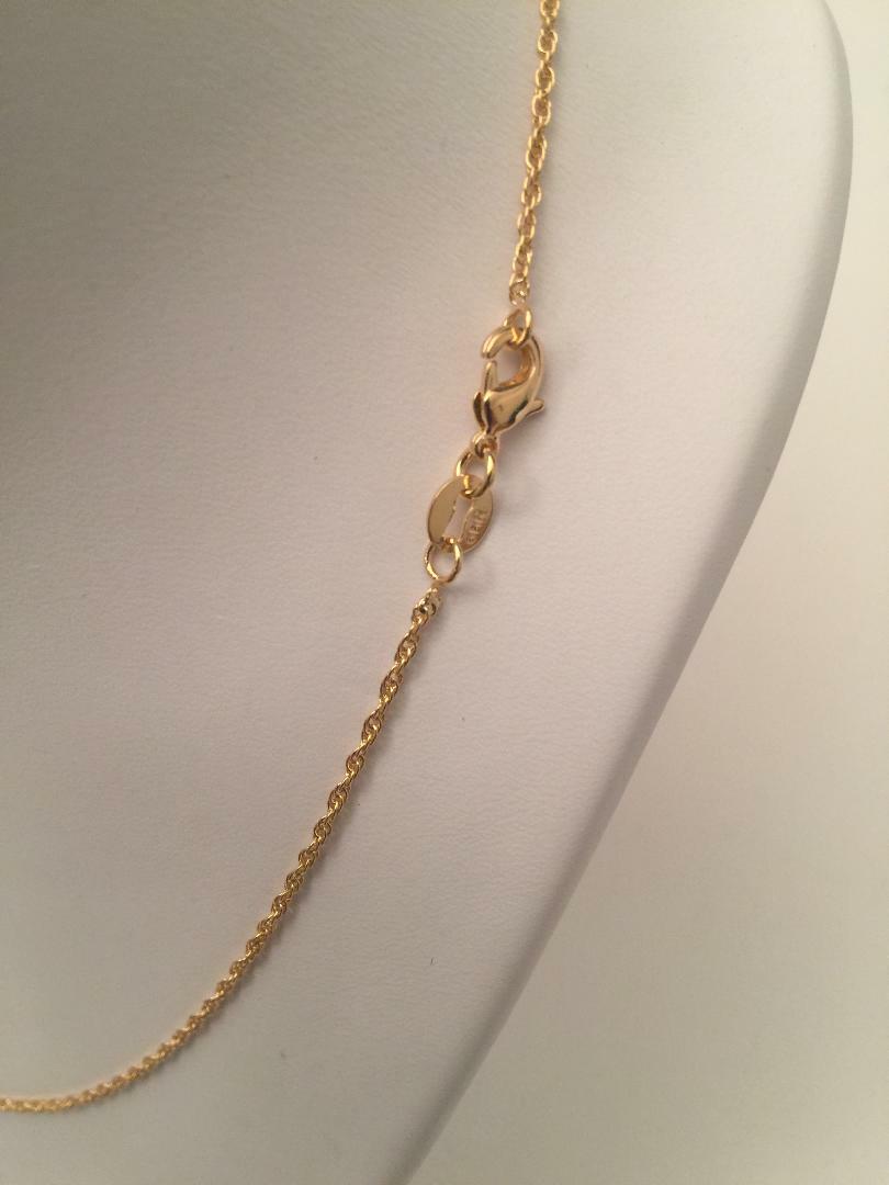 14 K GOLD PLATED FINE ROPE 30/18" CHAIN J 432