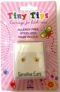 Studex Tiny Tips Earrings For Little Ears TT-5024 GP Heartlite April Crystal
