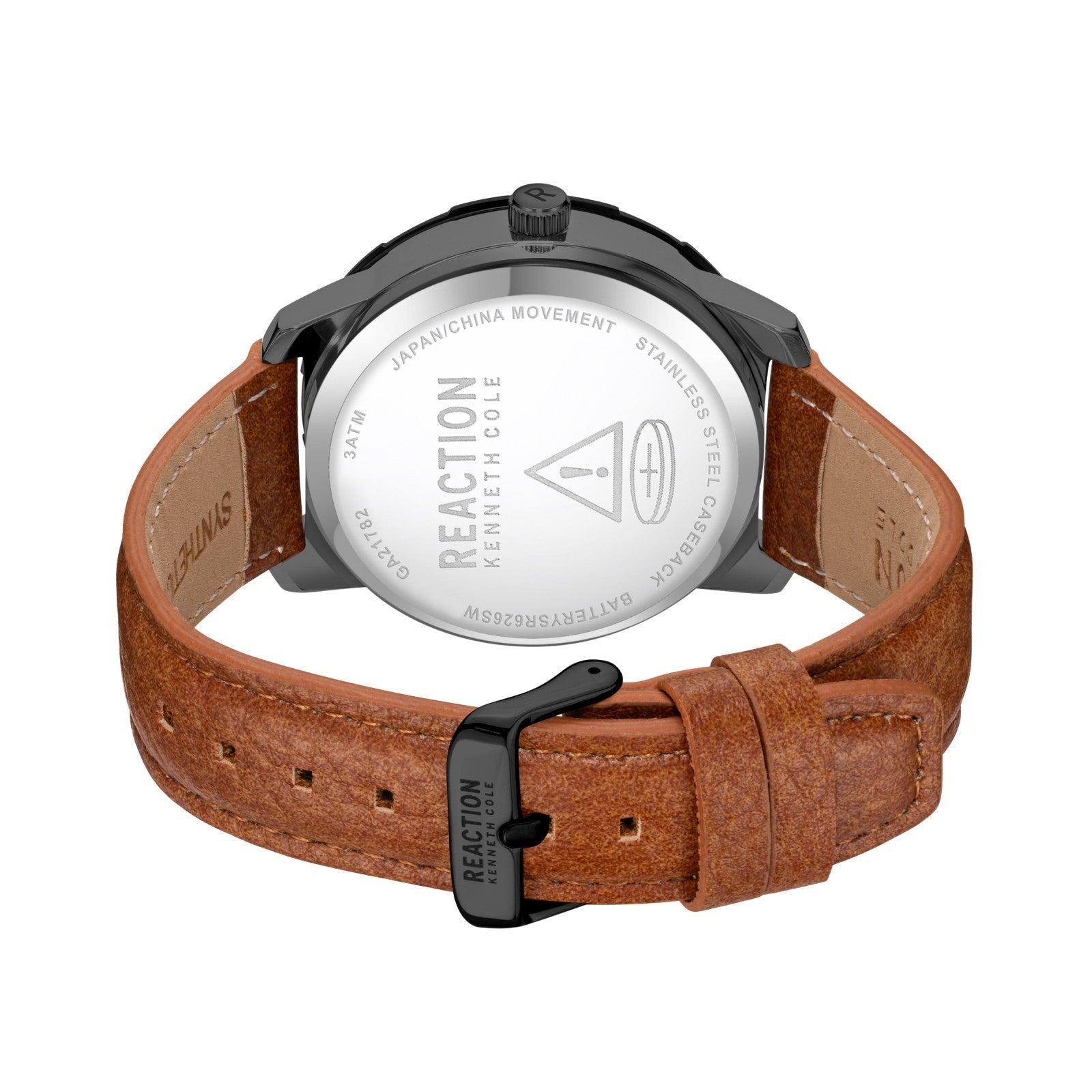 Kenneth Cole Reaction Men's Analog Watch Leather Strap KRWGA2178203