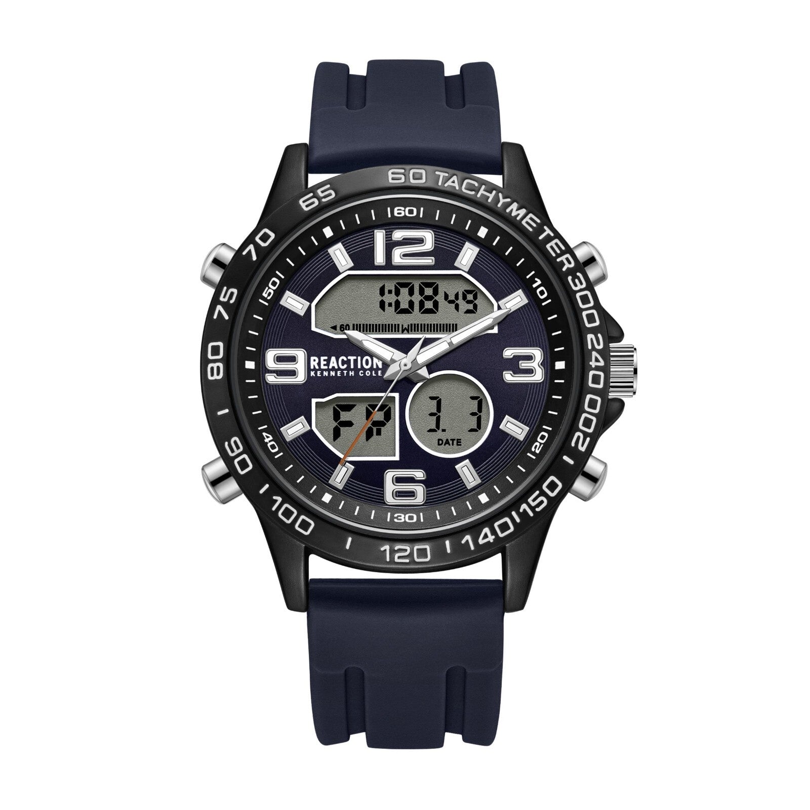 Kenneth Cole Reaction Mens Analog Digital Watch With Silicone Strap KRWGP2184202