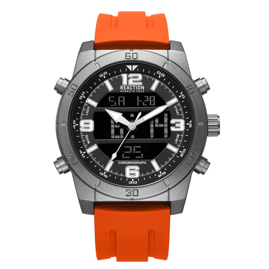 Kenneth Cole Reaction Men's Analog Digital Watch Silicone Strap KRWGP2183510