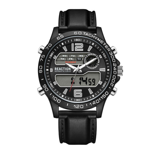 Kenneth Cole Reaction Men's Analog Digital Watch Silicone Strap KRWGP2184102