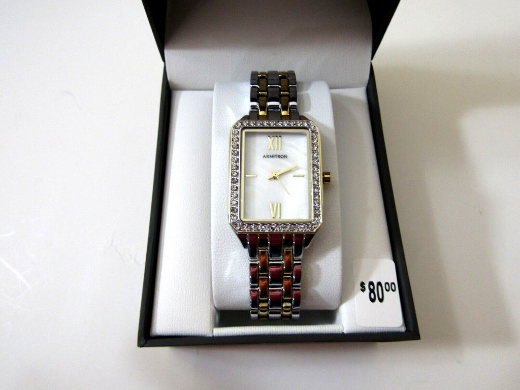 Armitron Women's Two Tone Stainless Steel Bracelet Watch 75/5838MPTTWM
