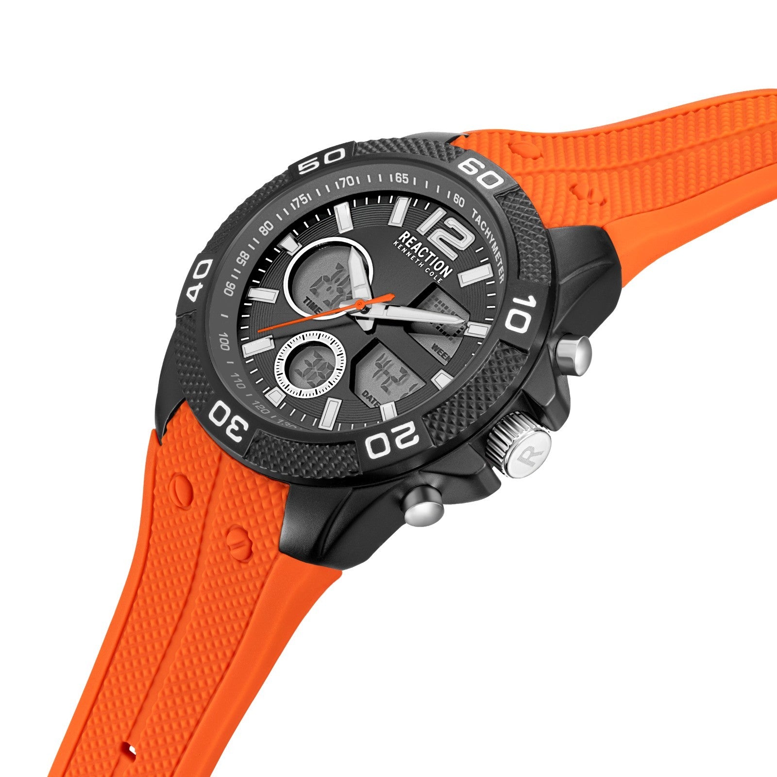 Kenneth Cole Reaction Men's Analog Digital Watch Silicone Strap KRWGP2188702