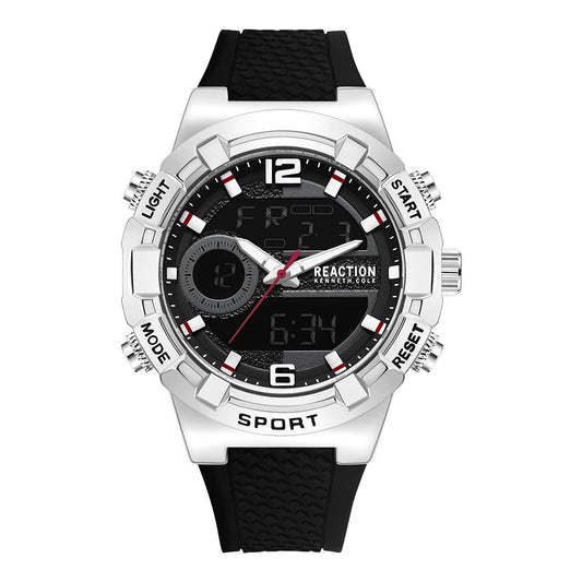 Kenneth Cole Reaction Men's Analog Digital Watch Silicone Strap KRWGP2189305