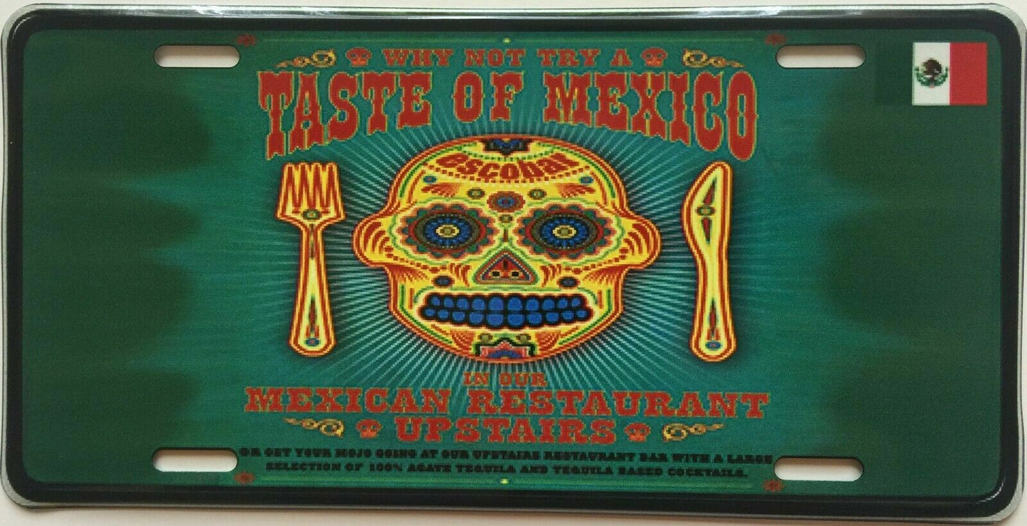 MEXICAN VANITY ALUMINUM LICENSE MEXICAN RESTAURANT MXLP 7