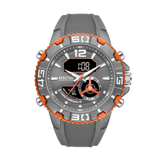 Kenneth Cole Reaction Men's Analog Digital Watch Silicone Strap KRWGP7005803