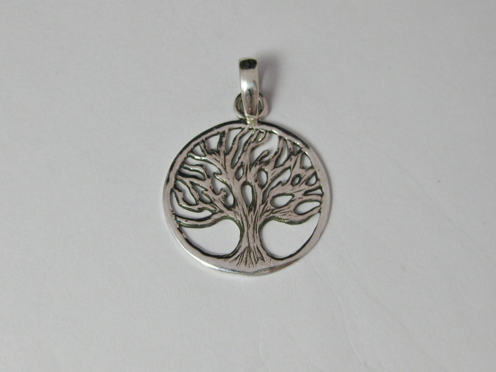 .925 STERLING SILVER PENDANT TREE OF LIFE DESIGN WITH ANTIQUE FINISH J82