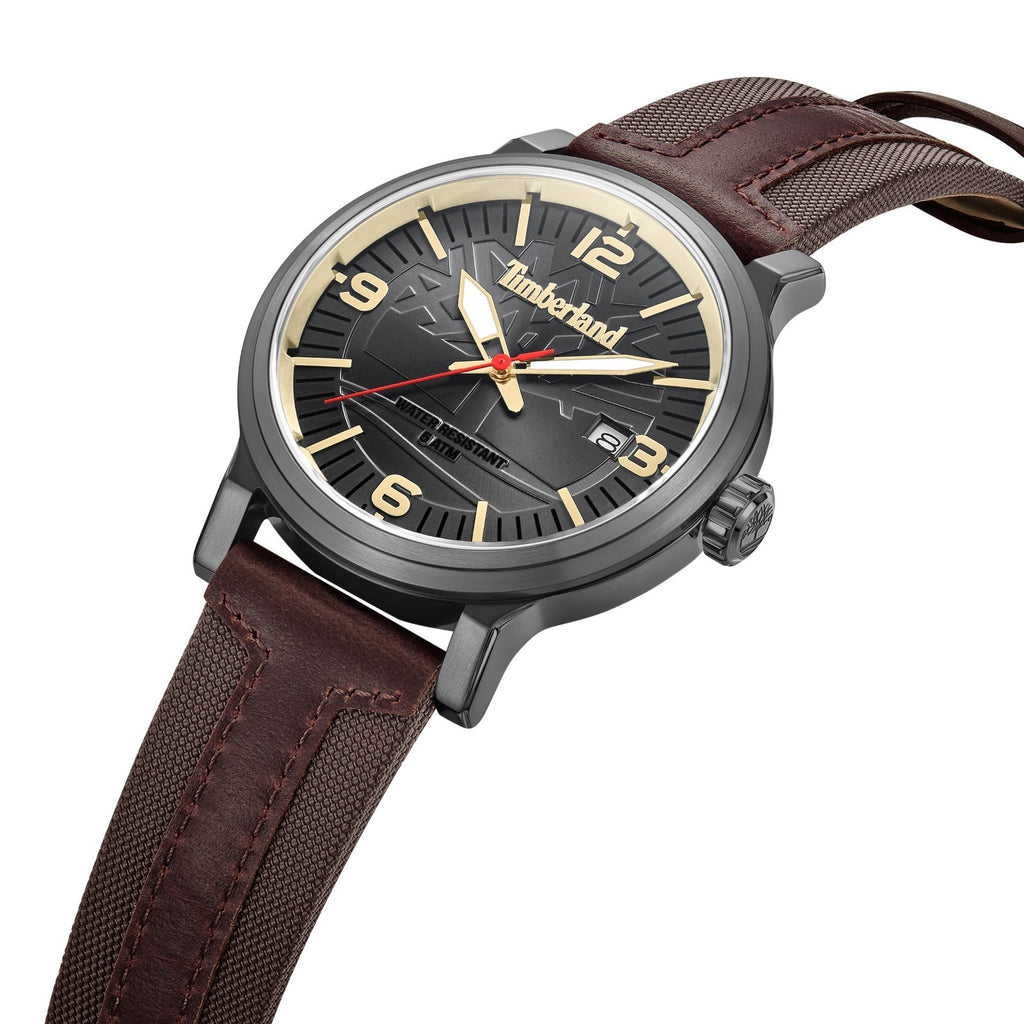 Timberland Men's Analog Watch With Brown Leather Band TDWGN0029104