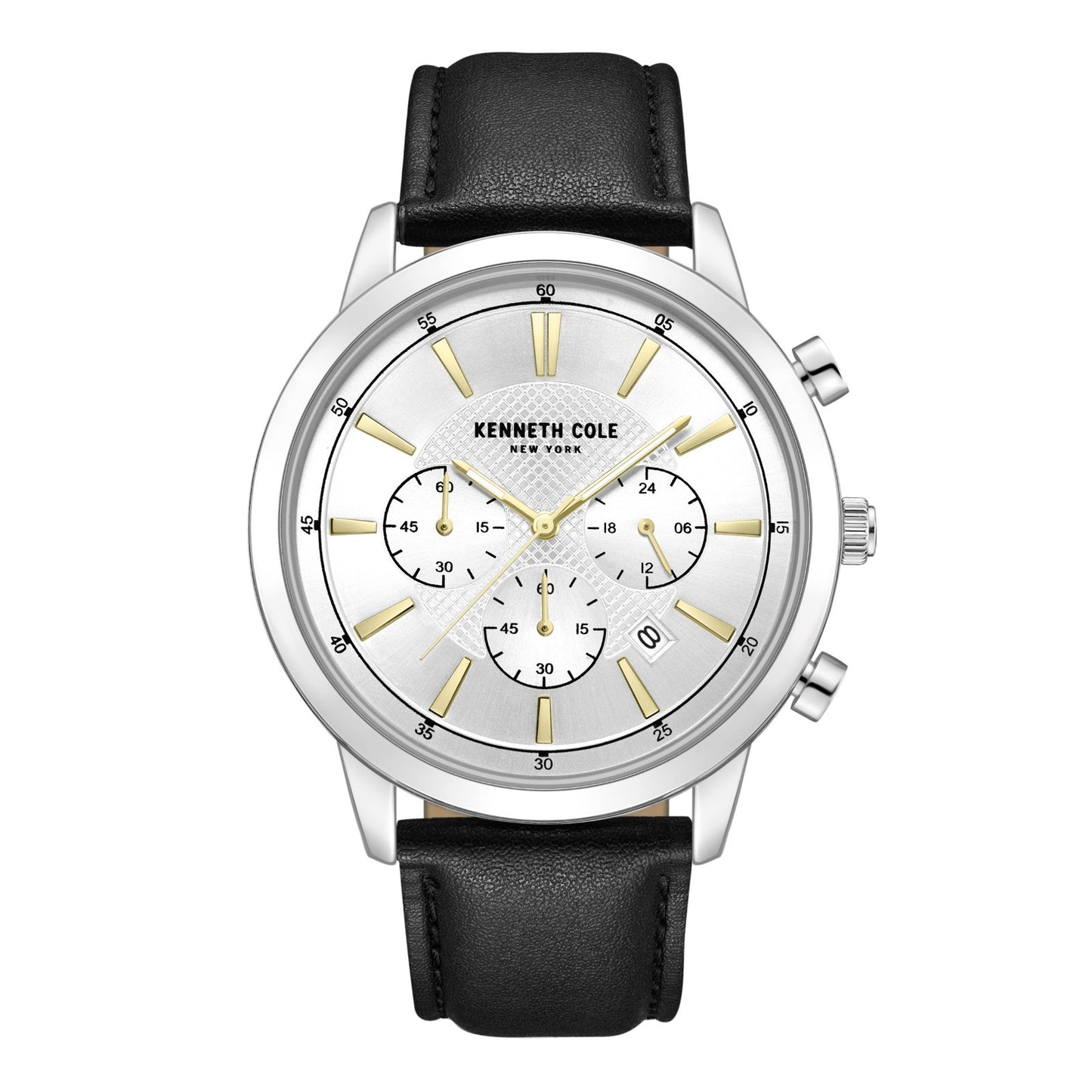 Kenneth Cole New York Men Multi Function Watch With Leather Band KCWGF7007603