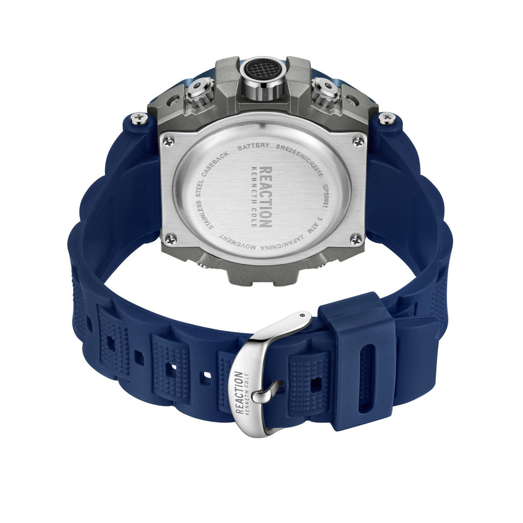 Kenneth Cole Reaction Mens Analog Digital Watch With Silicone Strap KRWGP9008103