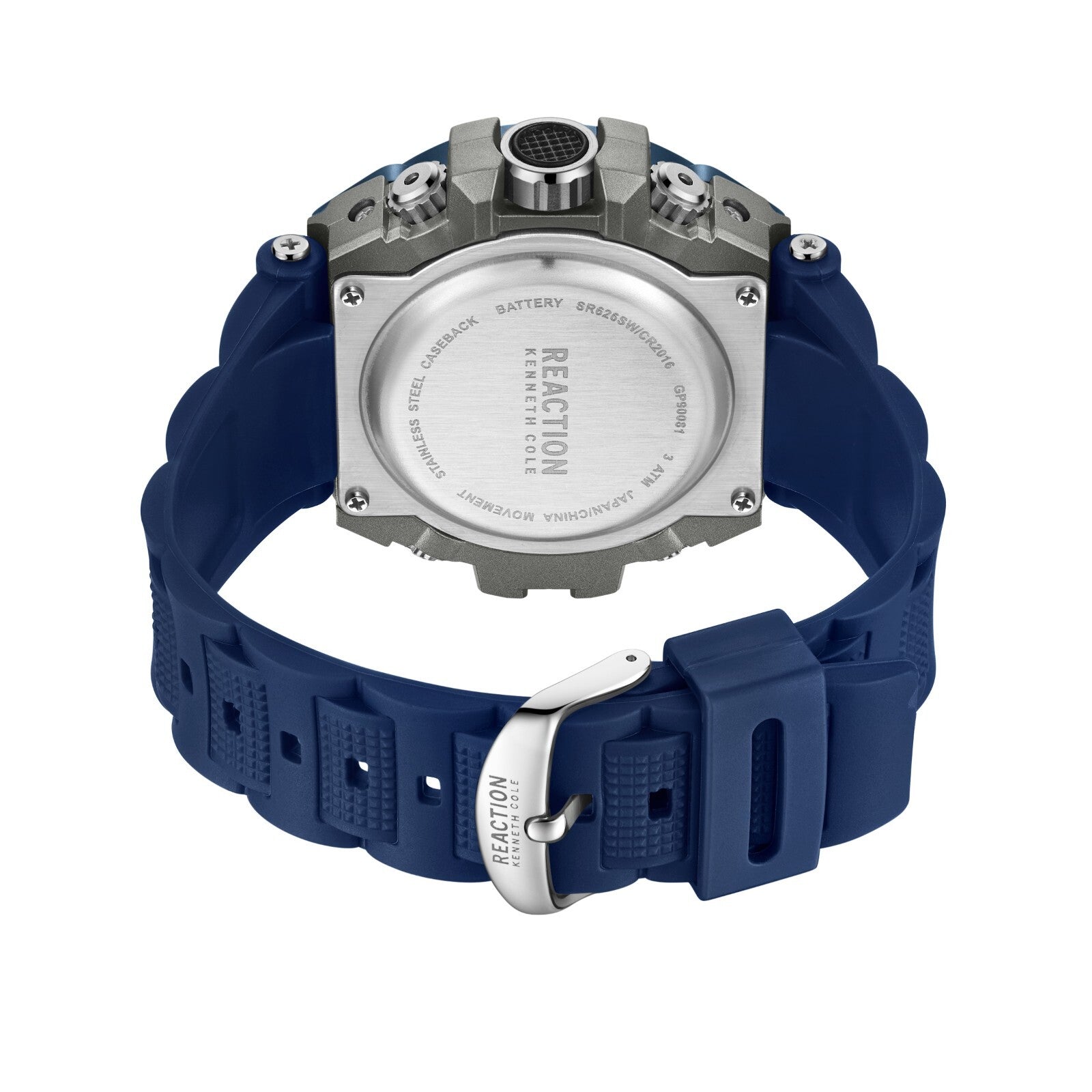 Kenneth Cole Reaction Mens Analog Digital Watch With Silicone Strap KRWGP9008103