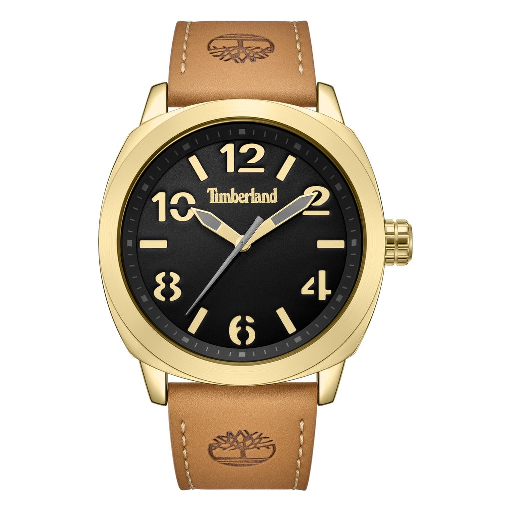 Timberland Men's Analog Watch With Tan Leather Band TDWGA9009203