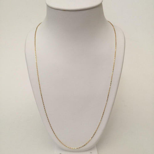 14 K GOLD PLATED LONG BOX 19/24" CHAIN J 422