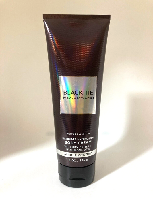BATH & BODY WORKS BLACK TIE MEN'S COLLECTION BODY CREAM 8 OZ