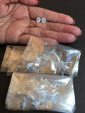 .925 STERLING SILVER CUBIC ZIRCONIUM 7MM STUD SUPERIOR SET LOT OF 10 PAIR J322