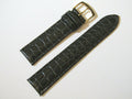 18mm Hadley-Roma Crocodile Embossed Gray Leather Watch Band Strap MS717