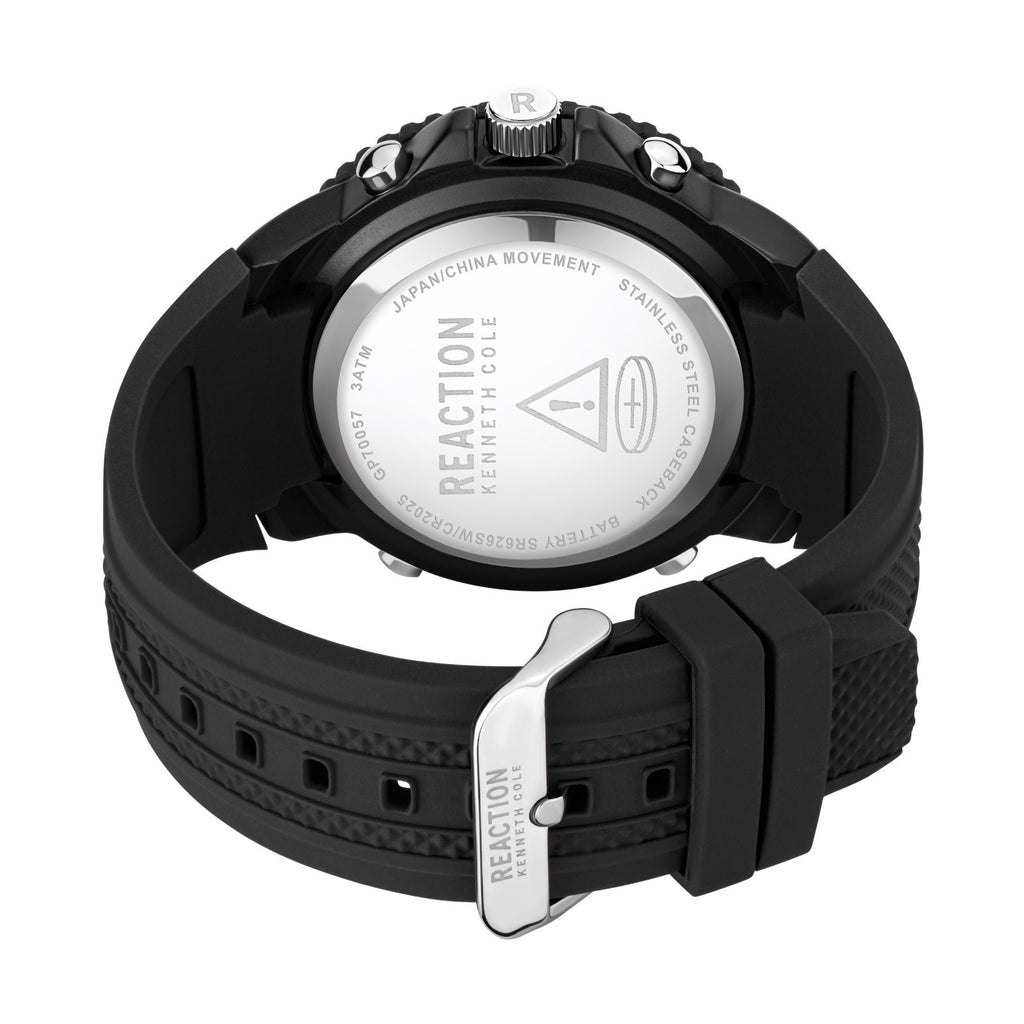 Kenneth Cole Reaction Men's Analog Digital Watch Silicone Strap KRWGP7005704