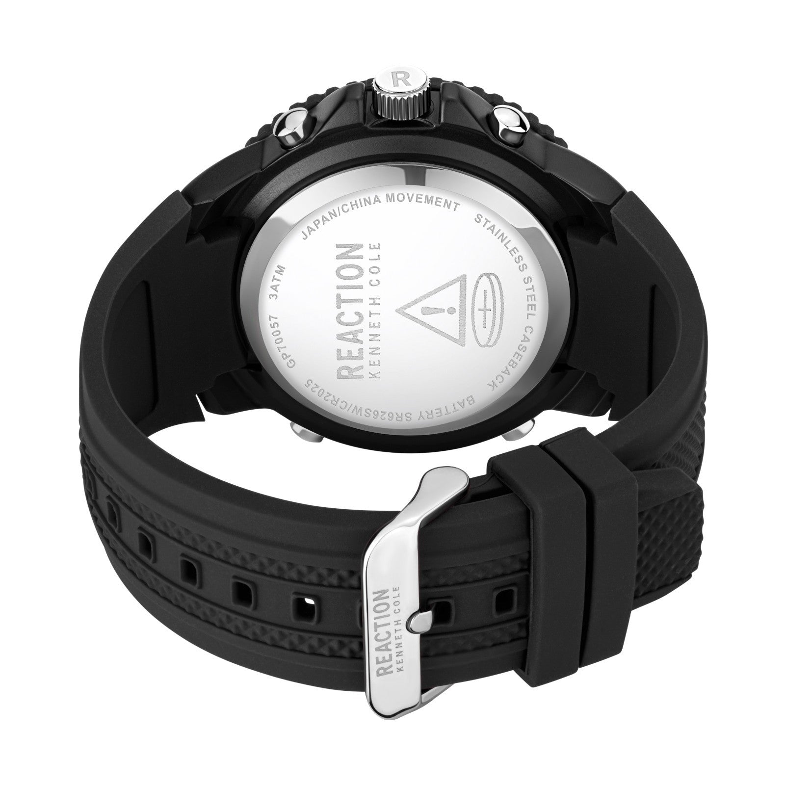 Kenneth Cole Reaction Men's Analog Digital Watch Silicone Strap KRWGP7005704