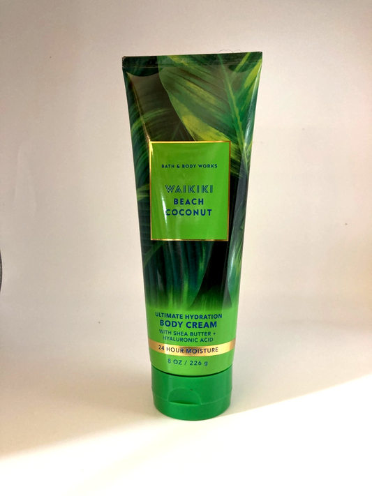Bath and Body Works Waikiki Beach Coconut Ultimate Hydration Body Cream 8 oz