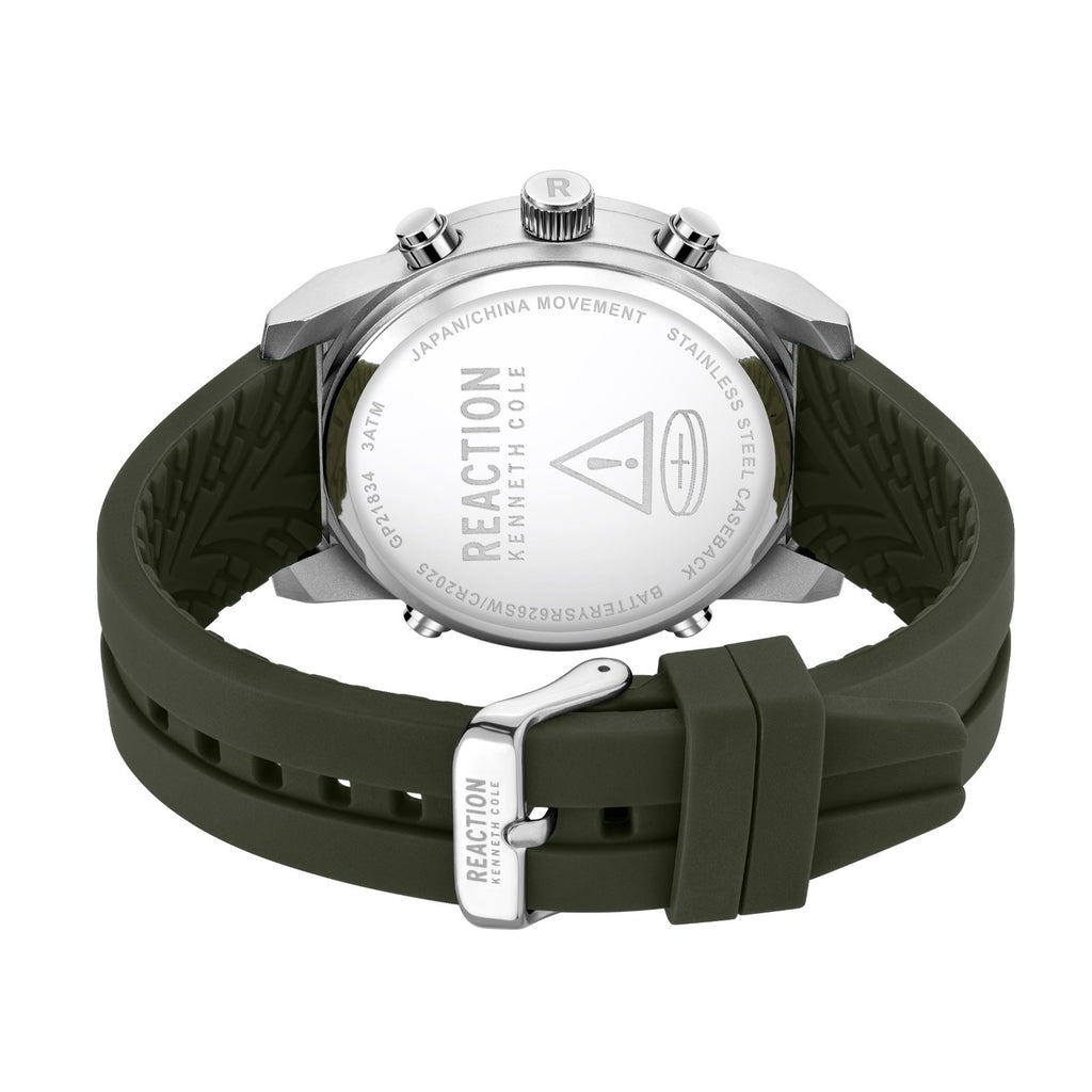 Kenneth Cole Reaction Men's Analog Digital Watch Silicone Strap KRWGP2183403