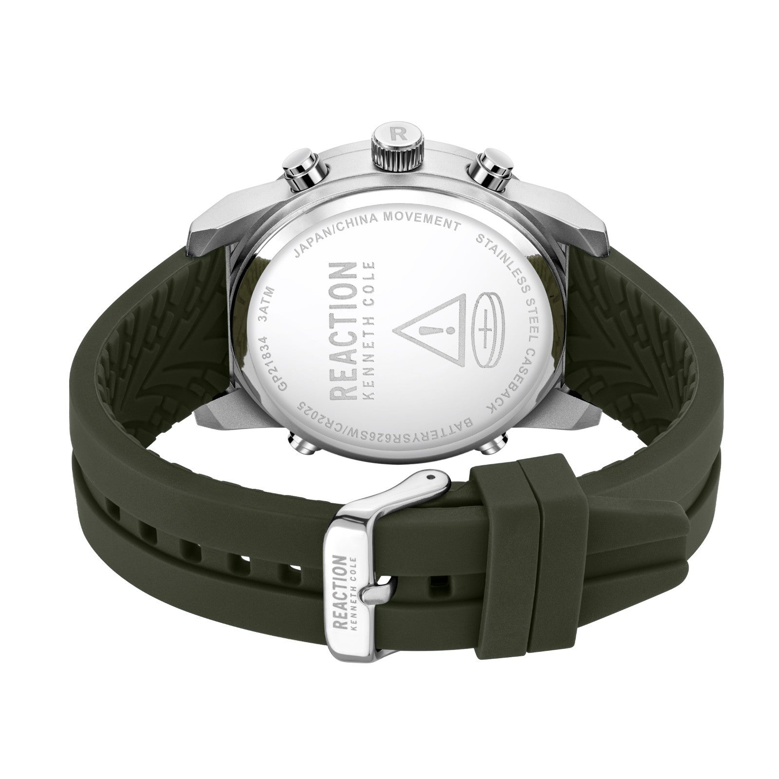 Kenneth Cole Reaction Men's Analog Digital Watch Silicone Strap KRWGP2183403