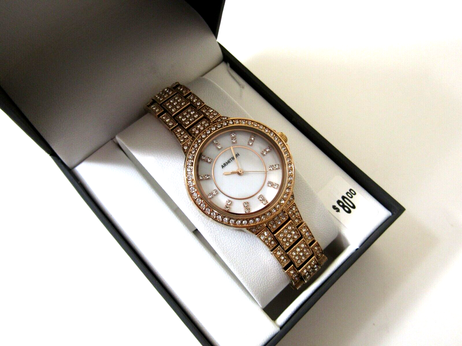 Armitron Women's Genuine Crystal Accented Bracelet Watch 75/5317AMPRG