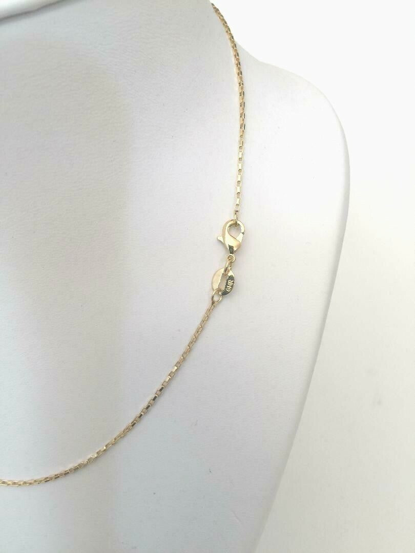 14K GOLD PLATED LONG BOX 19/16" CHAIN J 421