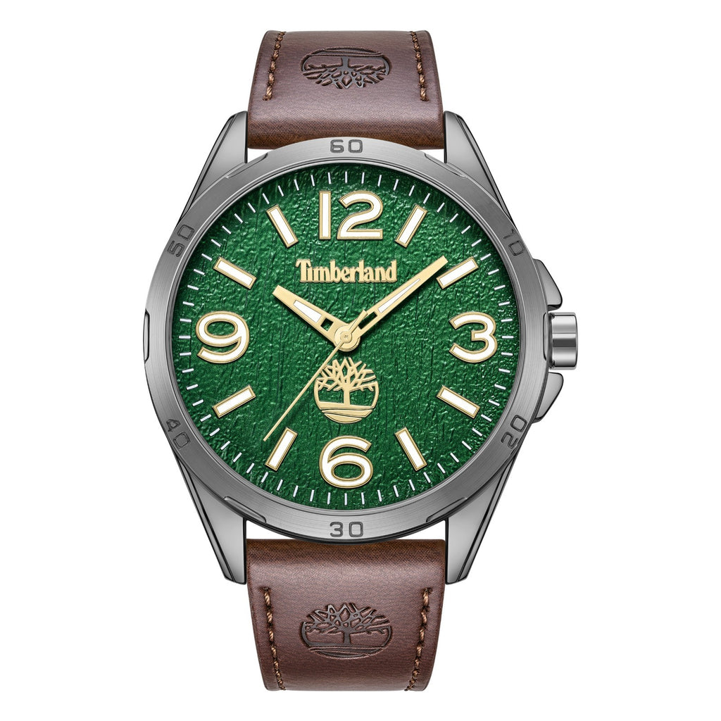 Timberland Men's Analog Watch With Brown Leather Band TDWGA9008602