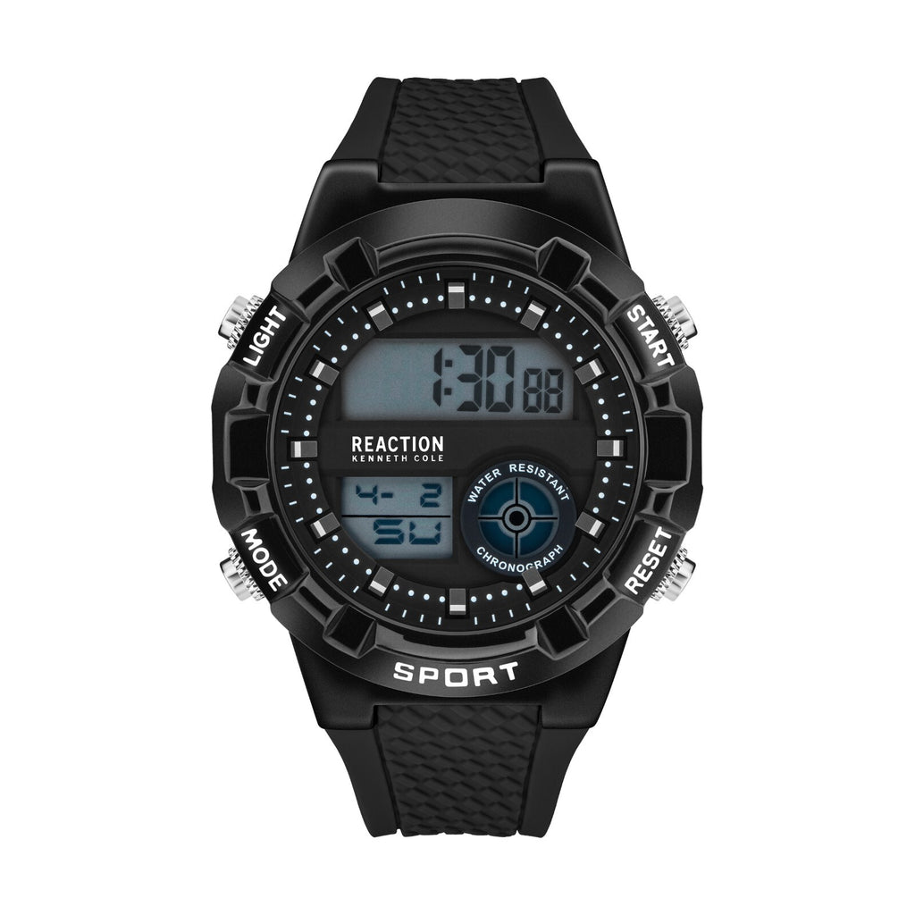 Kenneth Cole Reaction Men's Digital Watch Silicone Strap KRWGP2650901