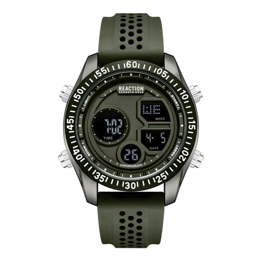 Kenneth Cole Reaction Men's Digital Watch Silicone Strap KRWGP7005404