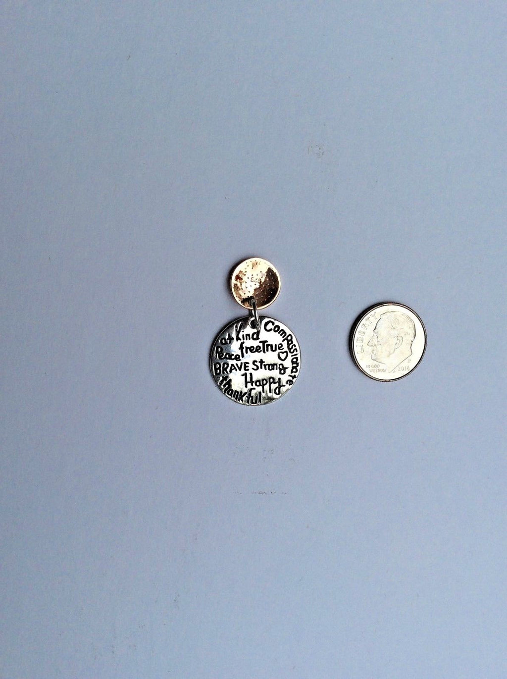 .925 Sterling Silver "Be Spiritual" Inspirational Pendant J 94