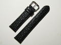 20mm Hadley-Roma MS843 Mens Black Braided Woven Leather Watch Band Strap