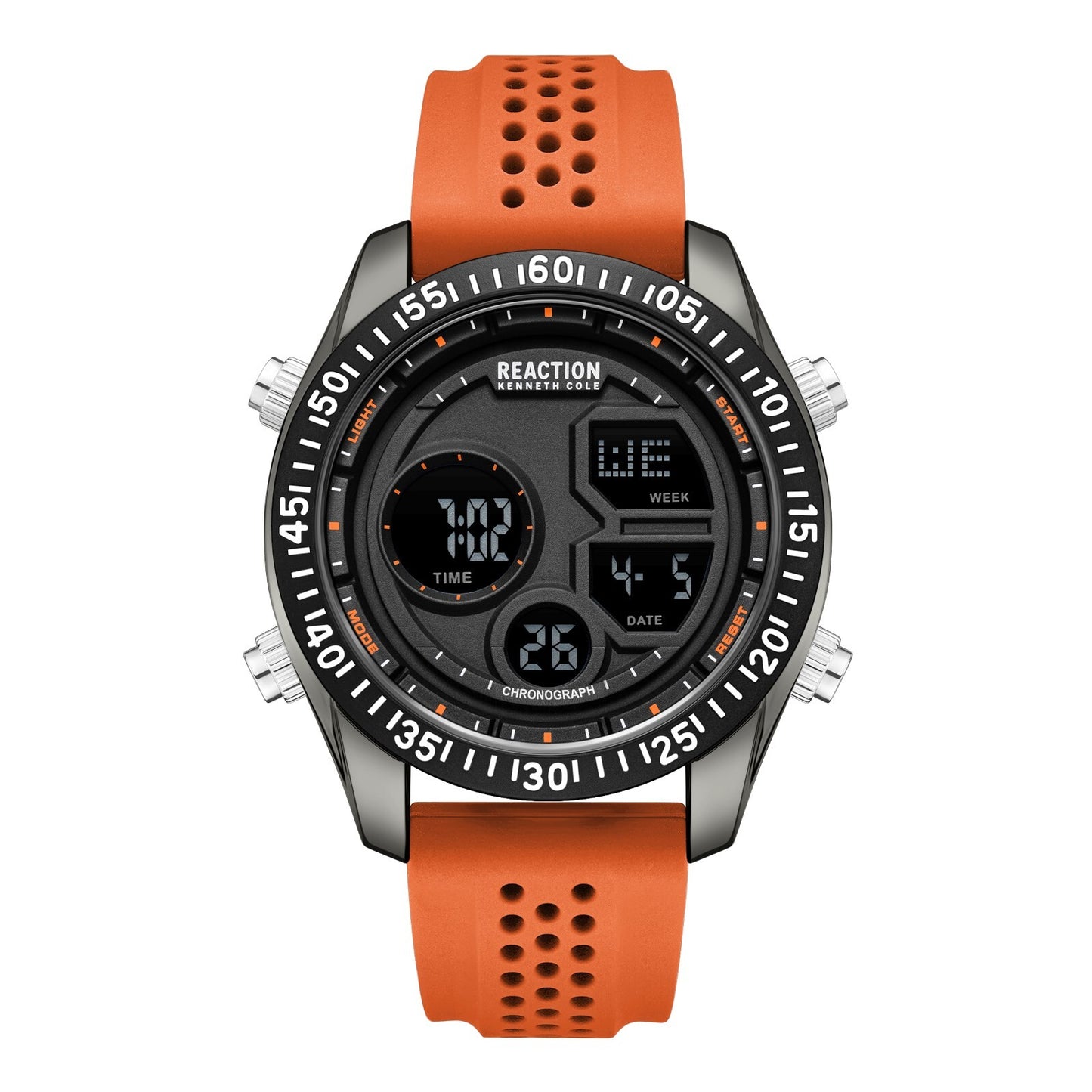 Kenneth Cole Reaction Men's Digital Watch Silicone Strap KRWGP7005402