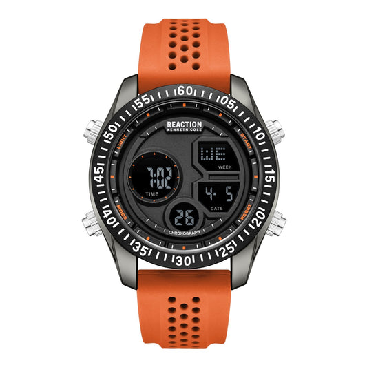 Kenneth Cole Reaction Men's Digital Watch Silicone Strap KRWGP7005402