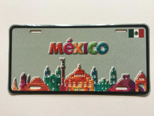 MEXICAN VANITY ALUMINUM LICENSE PLATE LETRAS CIUDAD MXLP 14