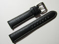 26mm Hadley-Roma MS906 Mens Black Leather Watch Band Strap