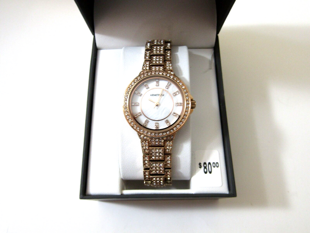 Armitron Women's Genuine Crystal Accented Bracelet Watch 75/5317AMPRG