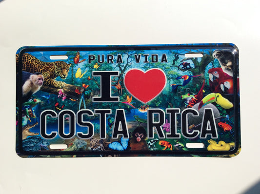 COSTA RICA PURA VIDA CENTRAL AMERICA LICENSE PLATE CRLP 1